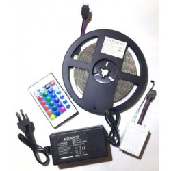 Світлодіодна LED стрічка, комплект, кольоровий діод, 2835-54/M, 5м